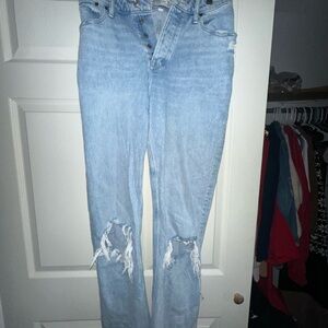 Abercrombie & Fitch Light Blue Straight Leg Jeans